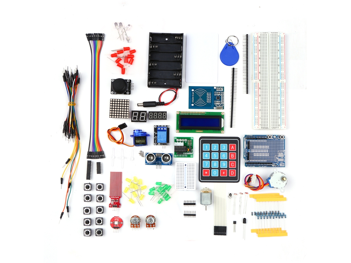 Kit de Início de Eletrônica com Sensor Motor Passo a Passo Breadboard S/MARCA