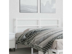 Vidaxl Cabeceira De Substituição 150 Cm Metal Branco