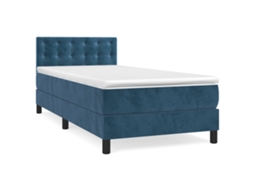 Box Spring Bed, Box Spring Beds Vidaxl Azul Veludo (90 X 190 Cm)