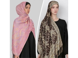 Pashmina Hijab Cachecol Bandana com Borla S/MARCA