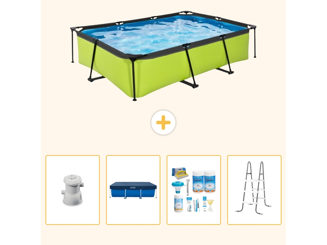 Piscina Exit Retangular 300x200x65 Cm 5 peças Scb6 EXIT TOYS