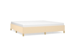 Bed Frame, Bed Frames Vidaxl Creme Tecido (200 X 200 Cm)