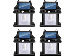 Conjunto De 4 Luminárias Solares Led Para Jardim Externo, Impermeáveis E Ideais Para Quintal Gokoco