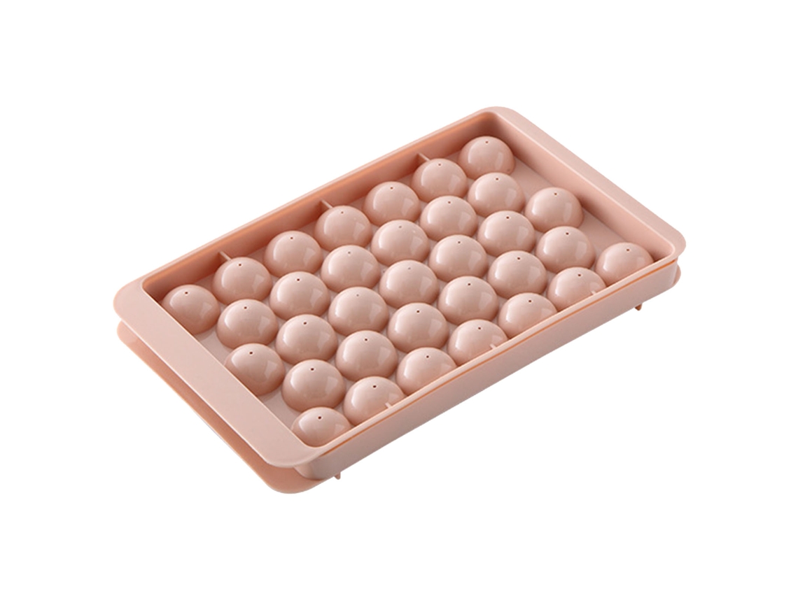 Moldes de Cubos de Gelo 33 Compartimentos com Tampa Rosa S/MARCA