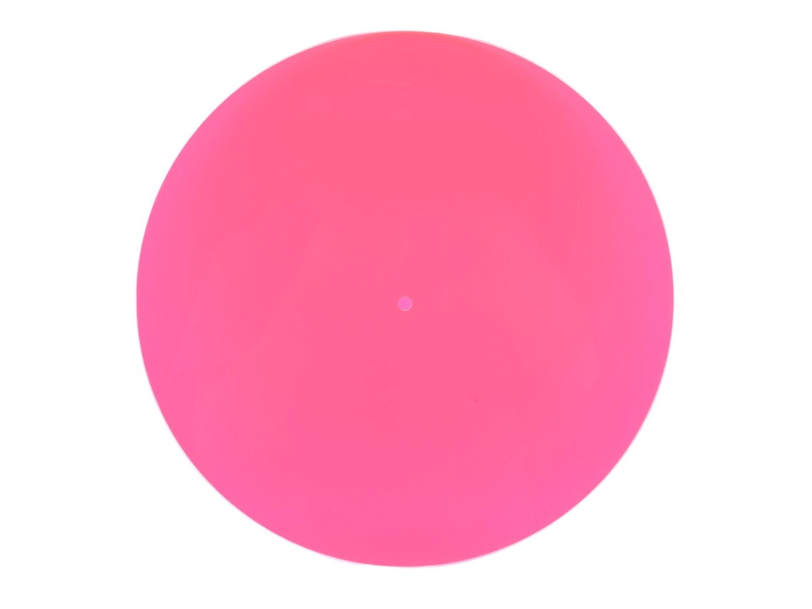 Mali tapete de Giradiscos em Acrílico Transparente Rosa para Toca discos 12 Polegadas com Baixo Ruído e Qualidade de Som Melhorada
