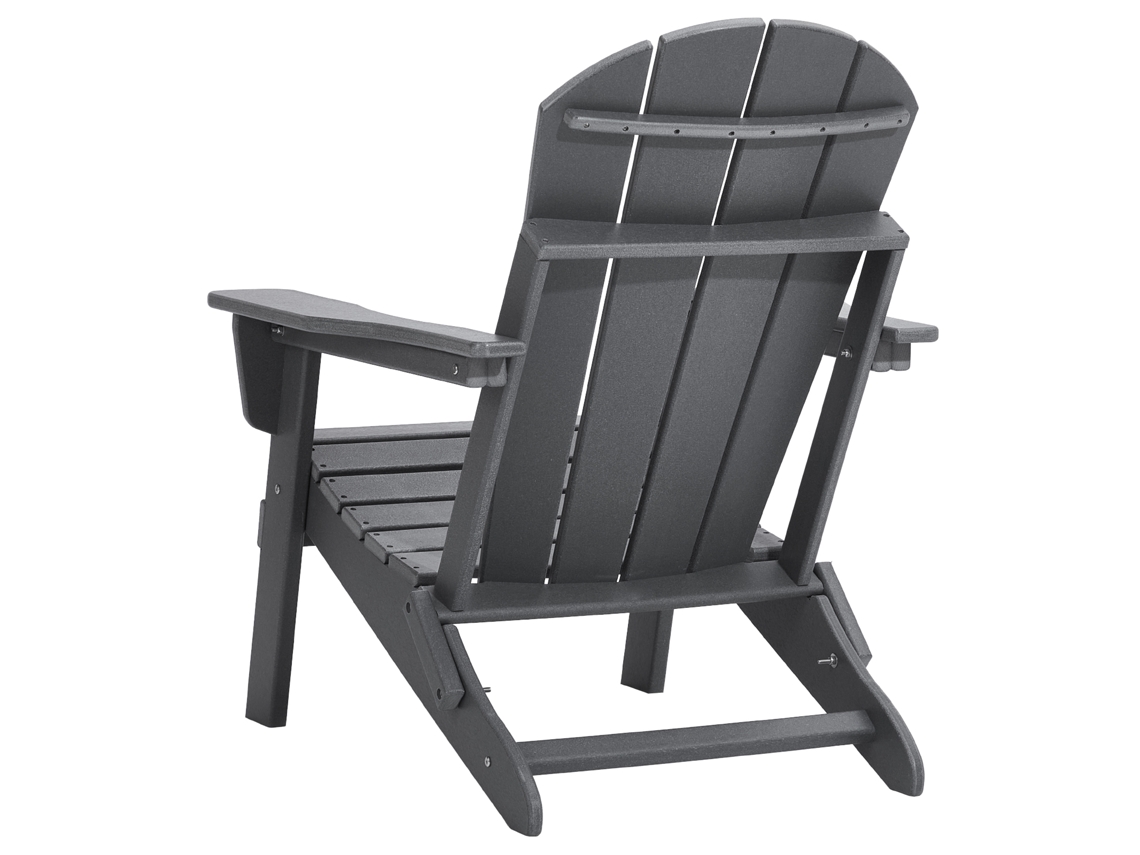 Cadeira Adirondack Succebuy De 2 Peças, Cadeira Dobrável De Plástico Para Fogueira, Resistente A Qualquer Clima, Cinza