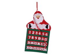 Laxiscreed Calendário Do Advento De Natal Em Feltro Com Tema Pai Natal E Padrão Fofinho