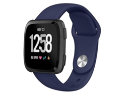 Lurelia Pulseira De Silicone Cor Sólida, Compatível Com Fitbit Versa 2// Lite, Azul Marinho