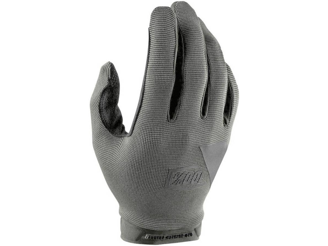 Luvas para Homem 100PERCENT Ridecamp Cinzento para Ciclismo (S)