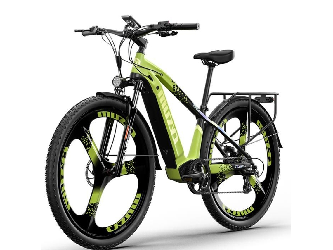 Bicicleta Elétrica Adulto Motor Central 500 W Bateria 48 V 14 Ah Verde CYSUM