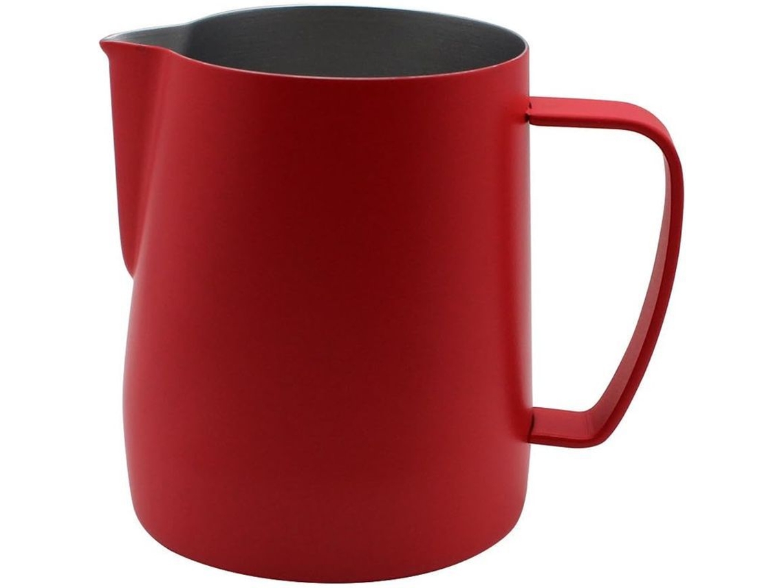 Jarra de Aeração Nova Line, Aço Inoxidável 304, 600ml, Para Café e Leite, Vermelha