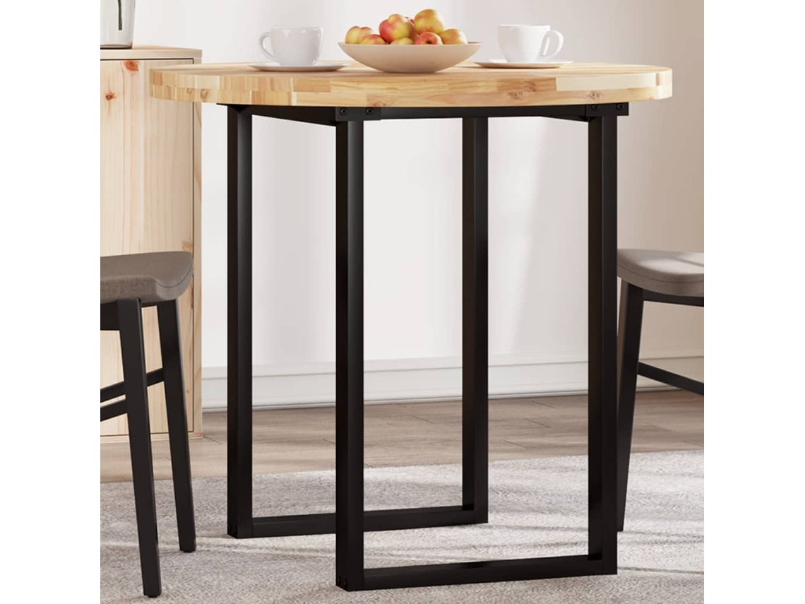 Vidaxl Tampo De Mesa Redondo Ø80x4 Cm Madeira De Acácia Maciça