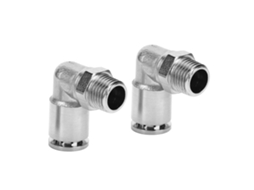 2 Peças Conector Rápido Neumático De Latão Niquelado Ângulo Retto Rosca Bspp (1/2 Polegada)