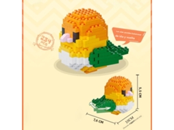 (laranja) Brinquedo De Blocos De Montar 3d Mini Diamante Para Adultos - Mundo Animal - Blocos De Construção Em Abs
