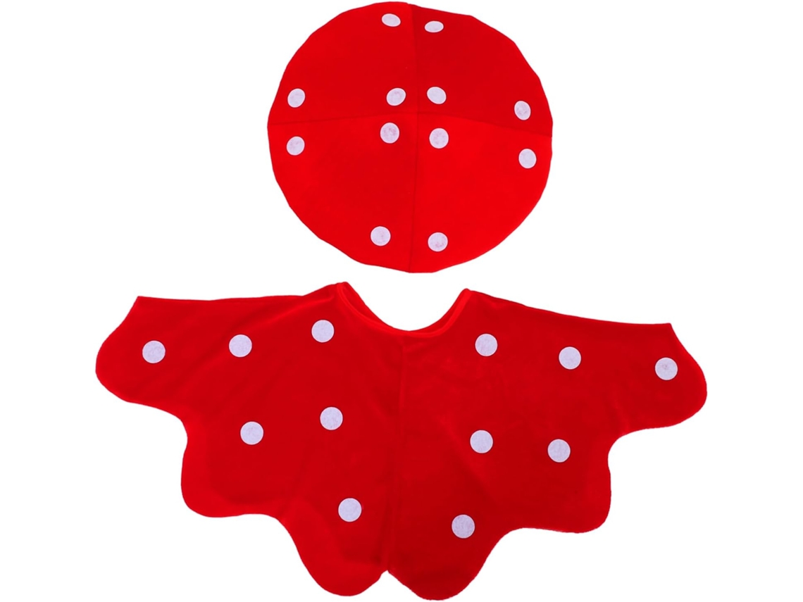 Conjunto De Fantasia De Cosplay Com Chapéu E Capa De Cogumelo Para Meninos, Meninas E Adultos, Tamanho Único.