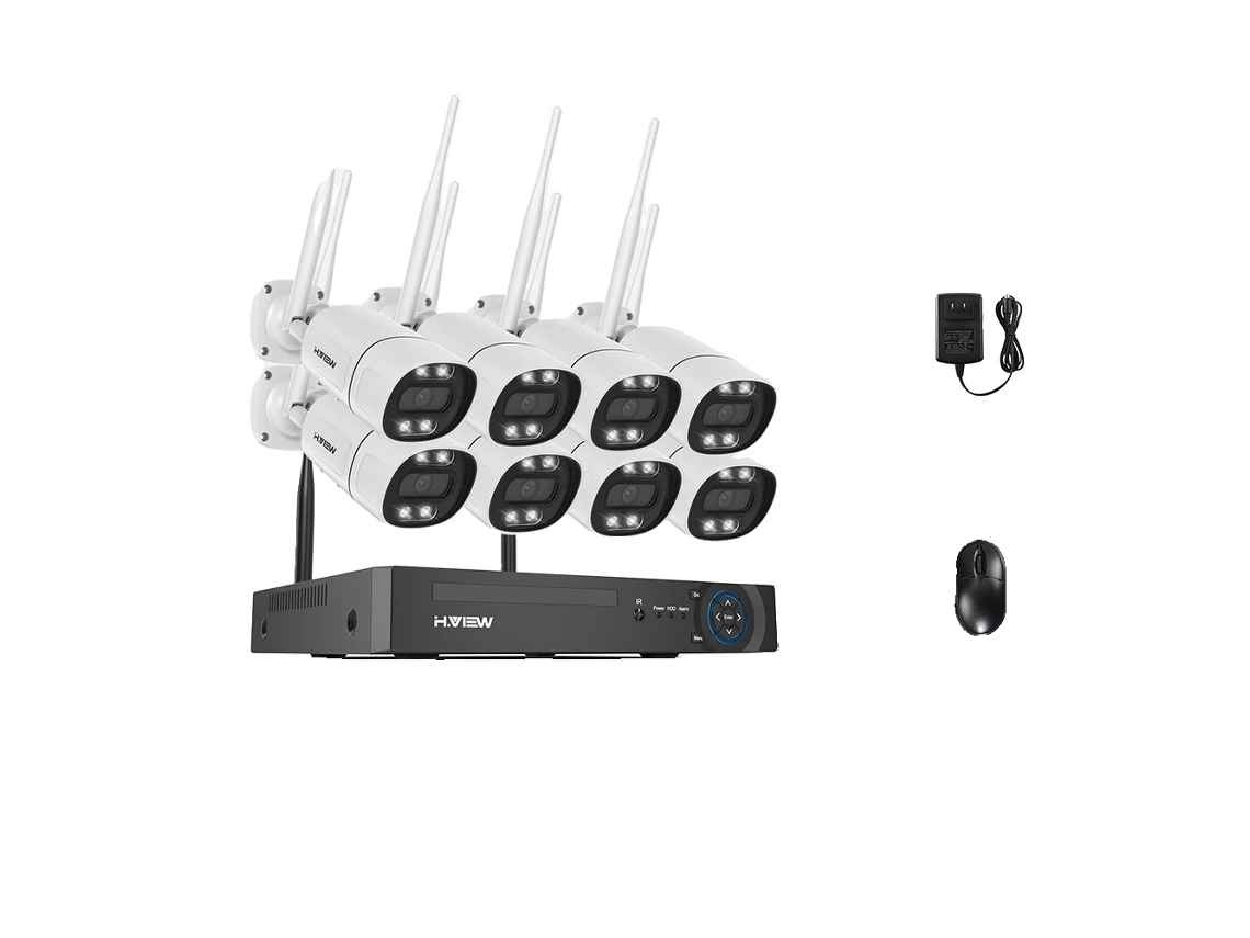 Sistema De Câmera De Segurança Sem Fio, Resolução De 5mp, Áudio Bidirecional, À Prova Dágua Ip66, Câmera 5mp 8pcs, Nenhum Oem