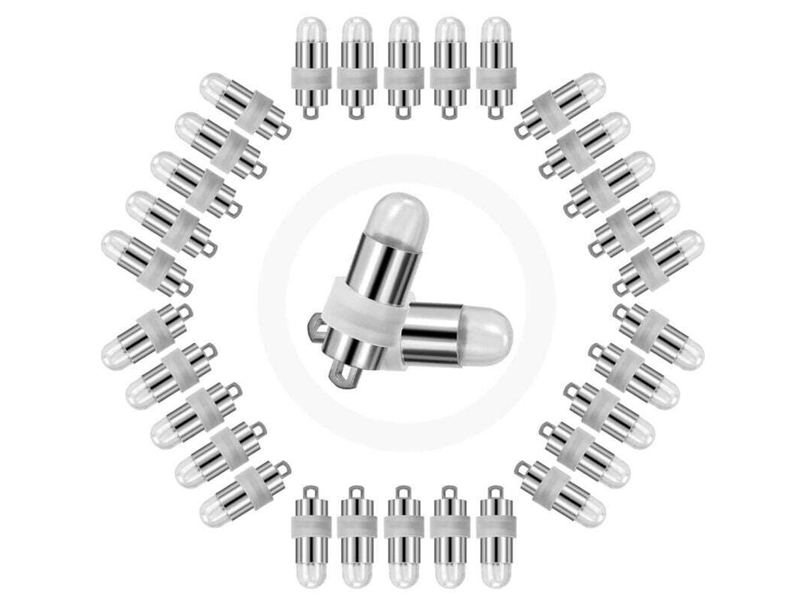 Conjunto de 30 Mini Luzes Led Subaquáticas em Prova D'água para Decoração de Festas, Casamentos, Halloween, Natal BRILVIBERA