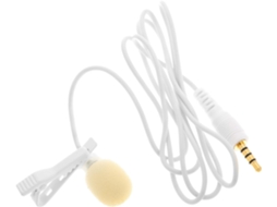 Microfone De Lapela Para Smartphones, Mini Microfone De Lapela Branco De 3,5 Mm