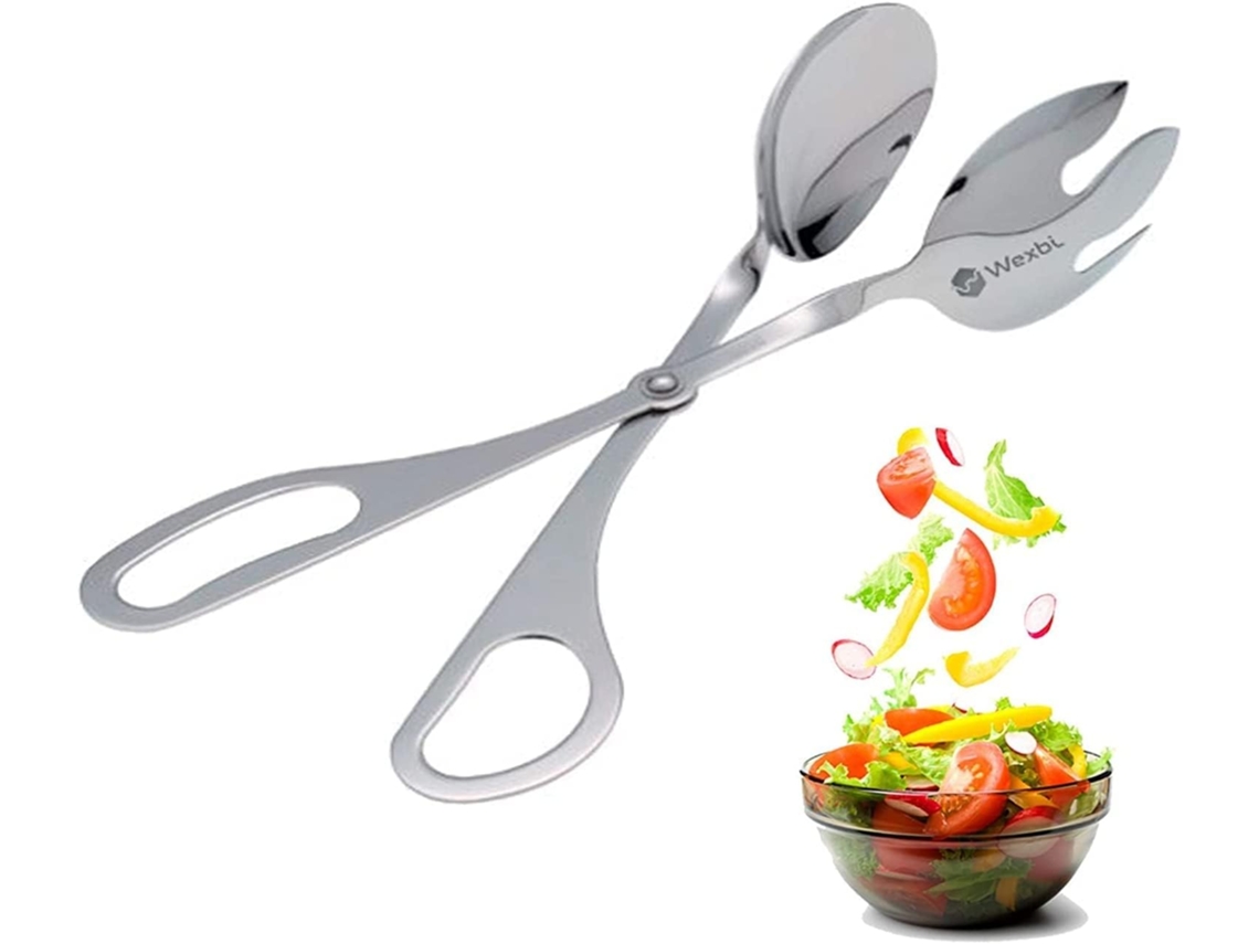 Pinça De Aço Inoxidável Para Churrasco, Salada, Pão E Sobremesas