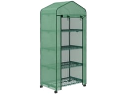 Estufa de Folha, mini Estufa, 69x50x165cm, verde BTFORUS