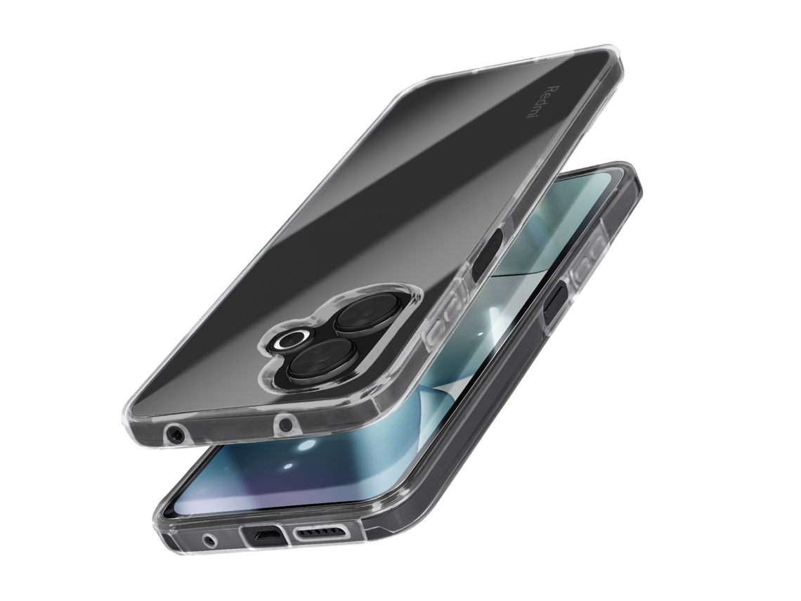 Capa Traseira Frente Tátil para Xiaomi Xiaomi Redmi 13 AVIZAR Acrílico Textura Macia Rígida Transparente