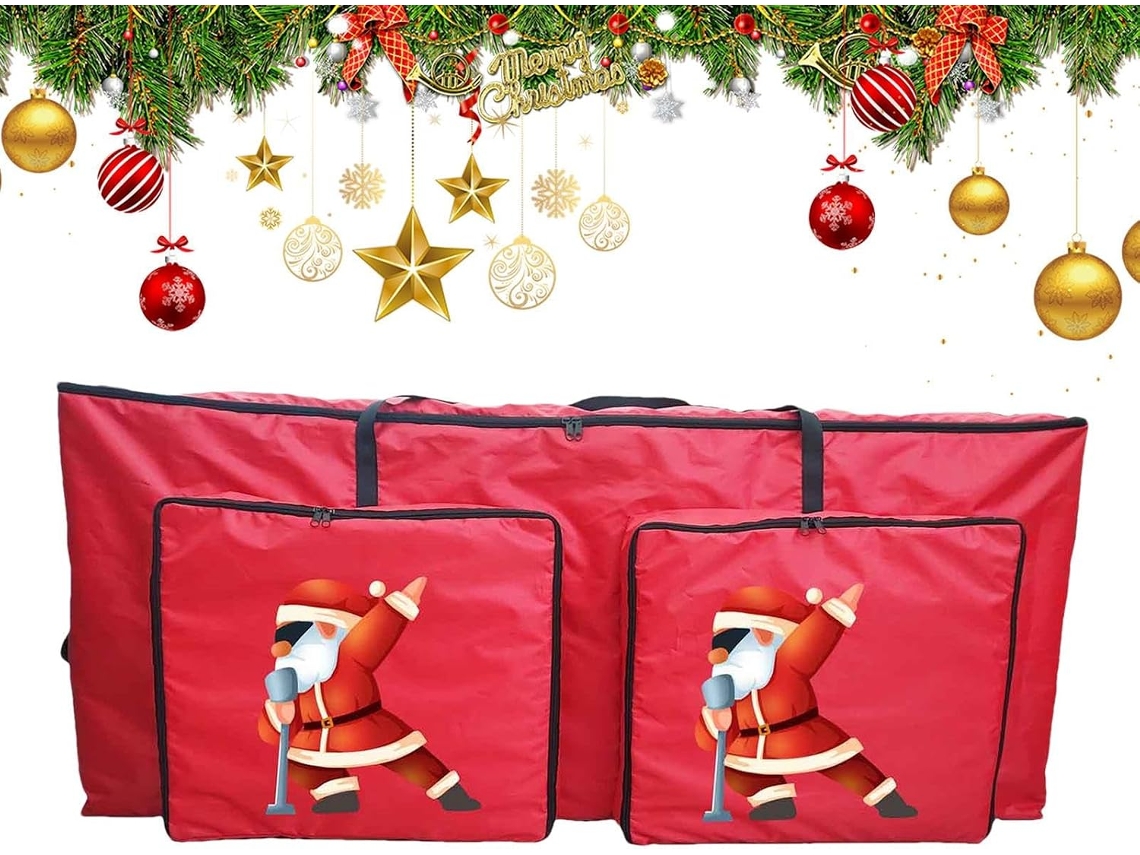 Saco Para Guardar Árvore De Natal - Organizador Com Fecho De Correr E 2 Bolsos