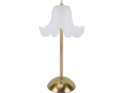 Luminária de mesa Banapoy Semi Fio, luminária de mesa LED portátil com controle por toque e cúpula em formato de flor.