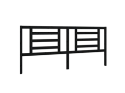 Cabeceira de Cama 206x4x100 Cm Pinho Maciço Preto MAISON EXCLUSIVE