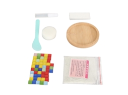 Kit Prato Vidro Colorido Manual Arco íris Redondo para Crianças Adultos Iniciantes