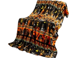 Manta de Flanela Syjym com Estampa Abóbora para o Halloween, Ideal para Quarto, Sala de Estar