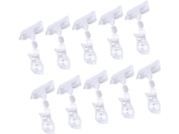 Alasum Conjunto De 20-clips Transparentes Para Sinalização Com Suporte Giratório Exibição Preços Em Lojas, Supermercados