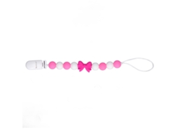 Mali gravata de Personagem Animado Chupeta Clip Silicone Brinquedo de Dentição para Bebê Rosy Red