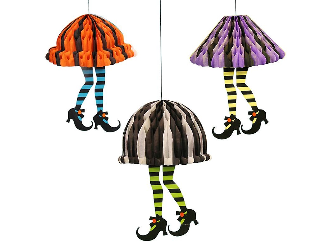 3 Peças de Decoração de Lanterna Criativa para Decorações de Halloween ALLINLESS