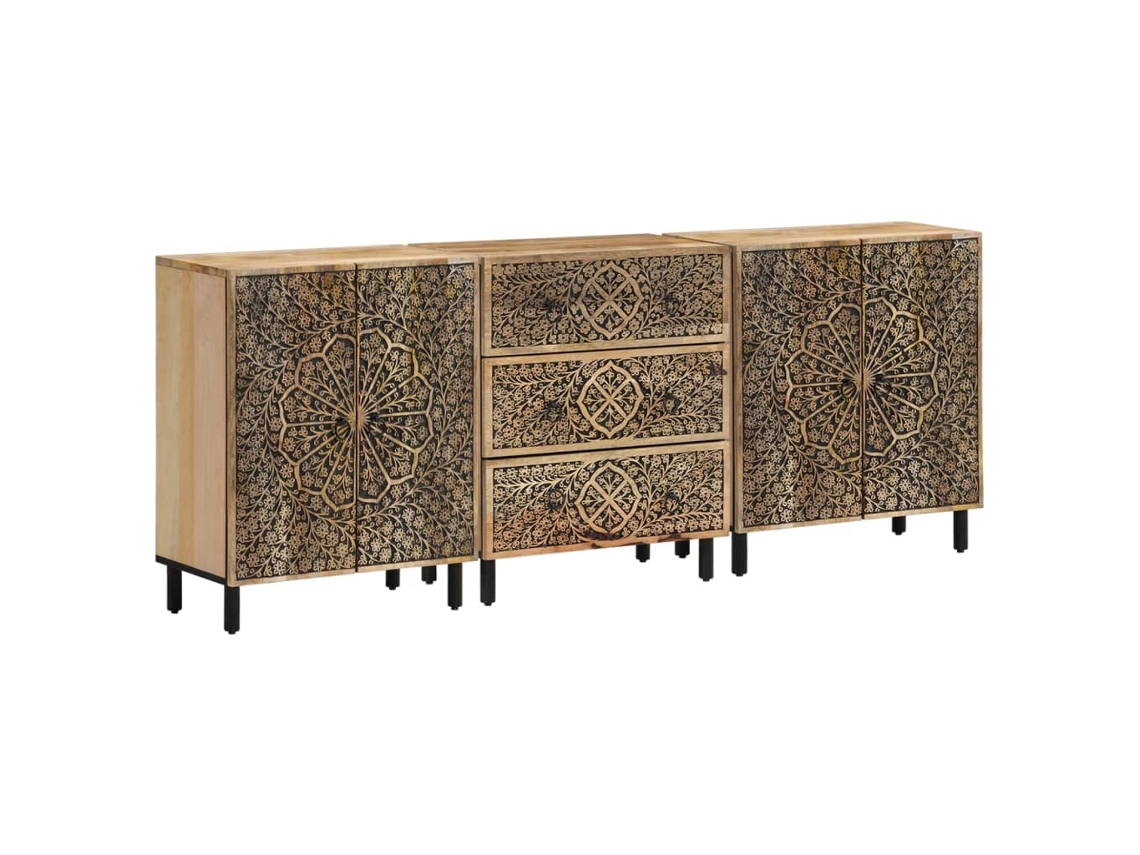Side Cabinet, Side Cabinets Vidaxl Marrom Madeira