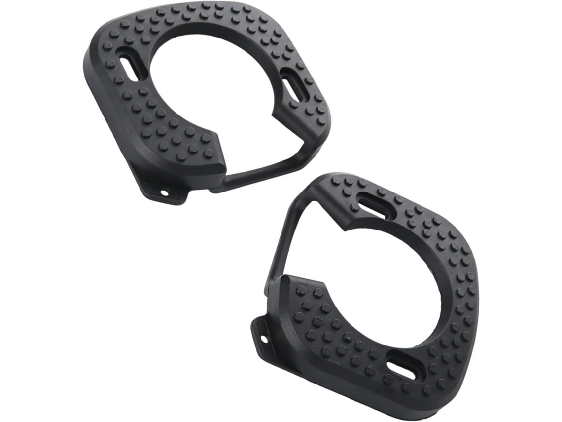 Conjunto de 2 protetores de reposicionamento para pedais de bicicleta.