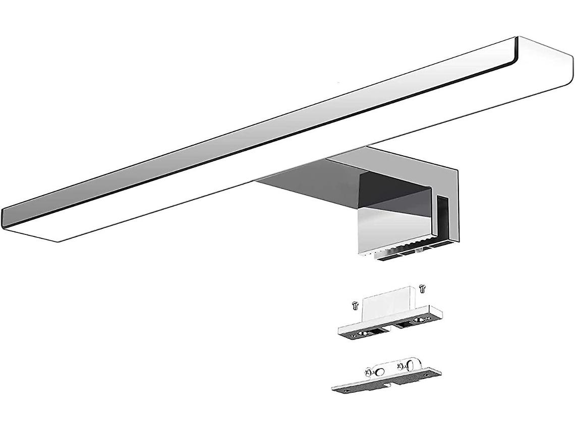 Rebe lâmpada Espelho Banheiro Led 30cm 5w 820lm 230v Branco Frio 6000k Ip44 Classe Ii Instalação Clamp/parede/gabinete