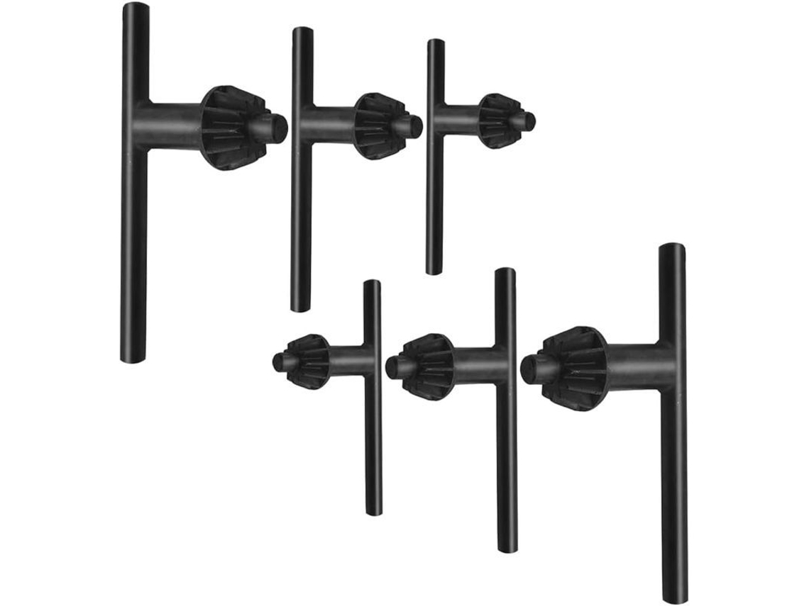 2026 conjunto de Chaves para Mandril de Furadeira Linjou 6 Peças 10mm 13mm 16mm Aço Carbono