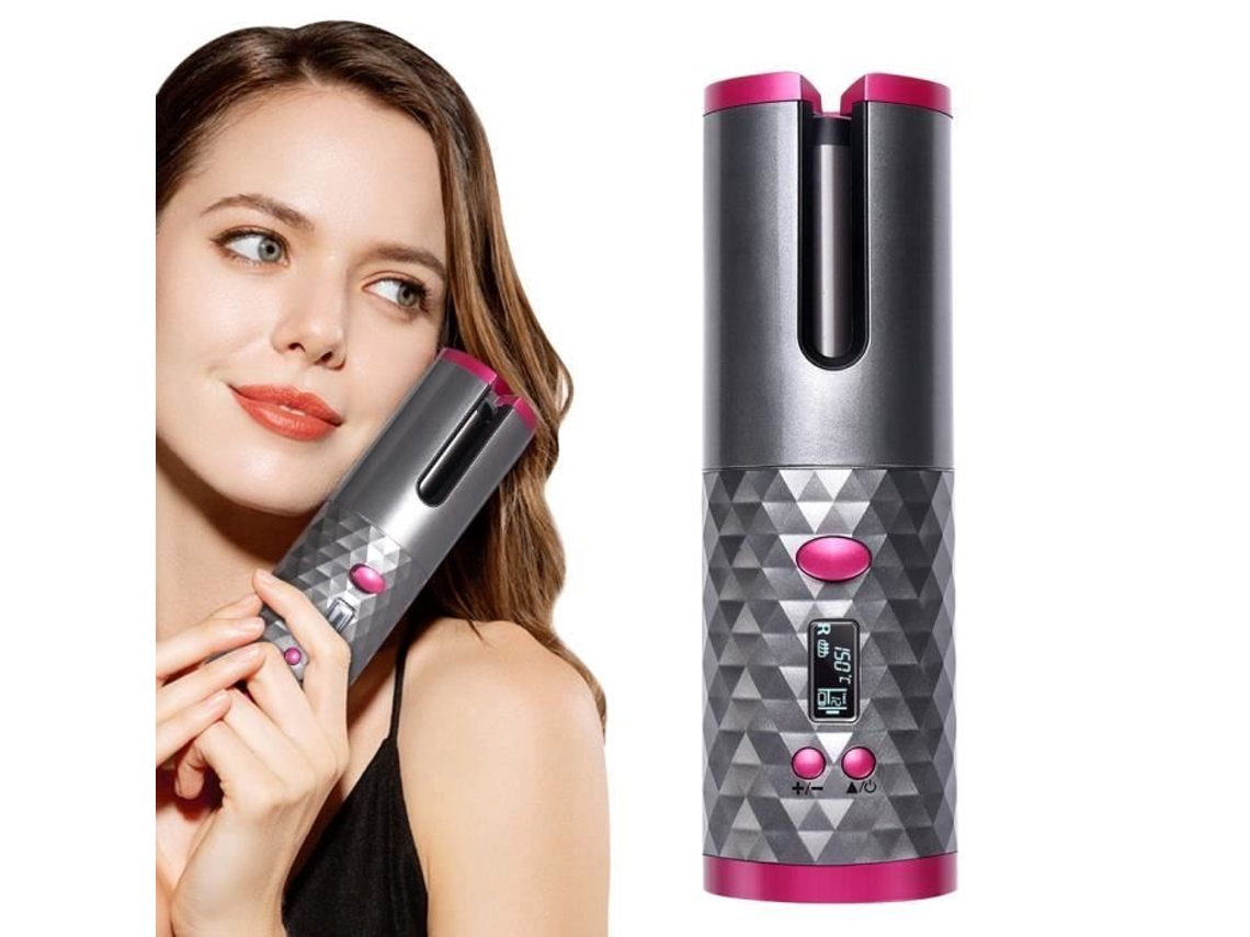 Modelador de cabelo sem fio automático portátil sem fio usb recarregável curling ferro cerâmica modelador de cabelo varinha rotativa automática ferram