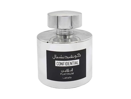 Perfume Confidential Platinum 100ml, Unissex Eau De Parfum, Arabian Oriental Fragrance, Edp Woman And Man, Attar Halal. Business Square