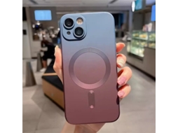 Capa Para Iphone 17 Pro Max Com Gradiente Azul E Roxo, Magnética, Em Silicone Fosco, Com Cobertura Total E Resistente A Quedas.