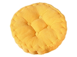 Cojin Redondo Nova Line 40x40cm Amarelo, Confortável para Casa, Cozinha, Jardim, Escritório