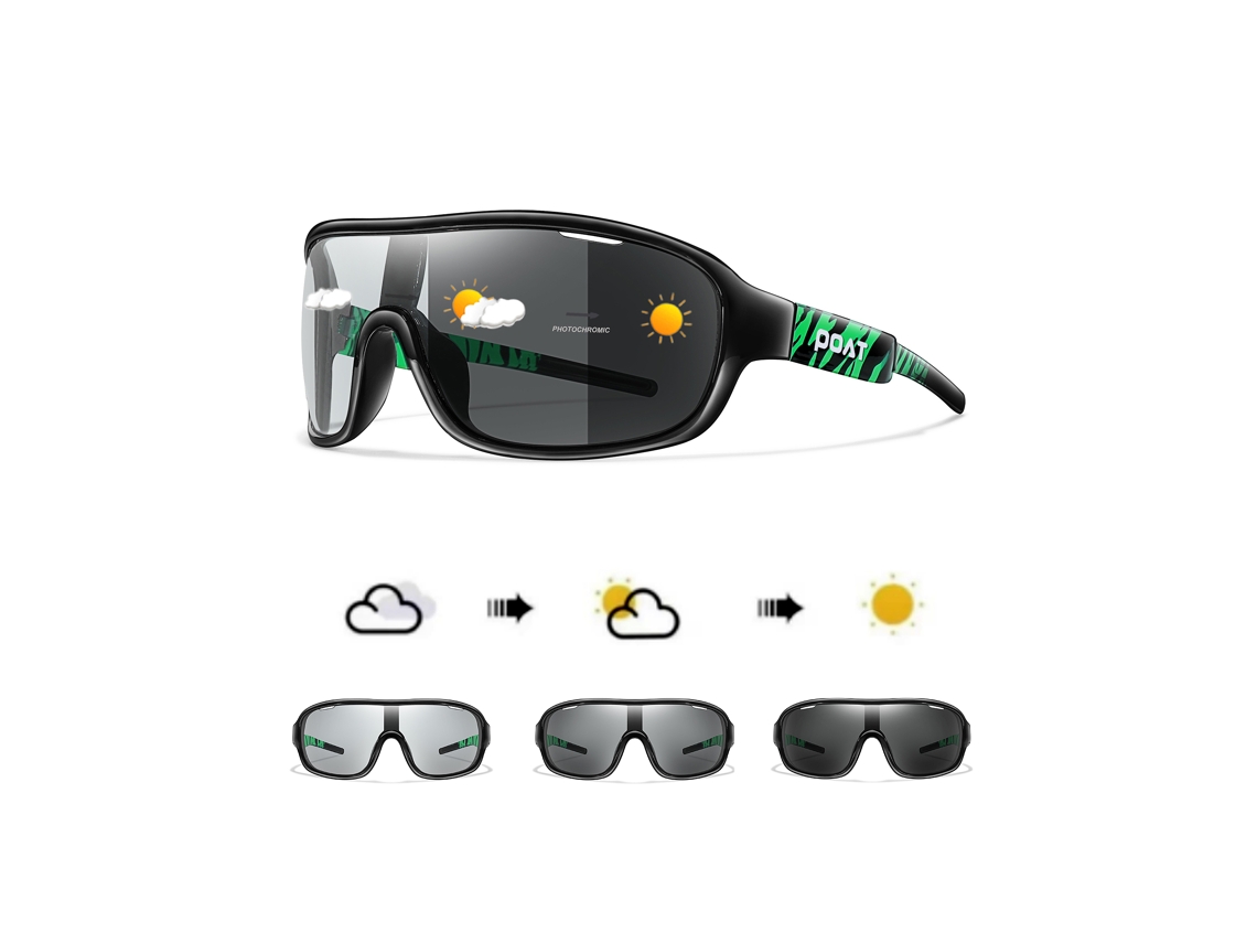 Óculos de Ciclismo MDUG Fotocromáticos Polarizados, Armação de Polímero, Lentes Tac (estilo 7)