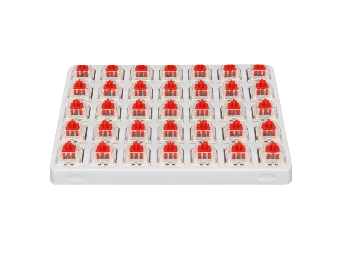 Aetheria 35 Peças Chave Vermelha Linear Rgb Smd Pré lubrificada 3 Pinos para Teclado Mecânico