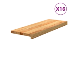 Vidaxl Tapetes De Escada 16 Pcs 70x25x2 Cm Carvalho Castanho-claro