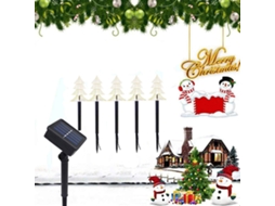 Luz De Natal Solar Led Estrela Pontuda Jardim