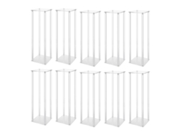 Suportes de flores de acrílico para casamentos, design moderno, capacidade de 3 kg, OEM limpo