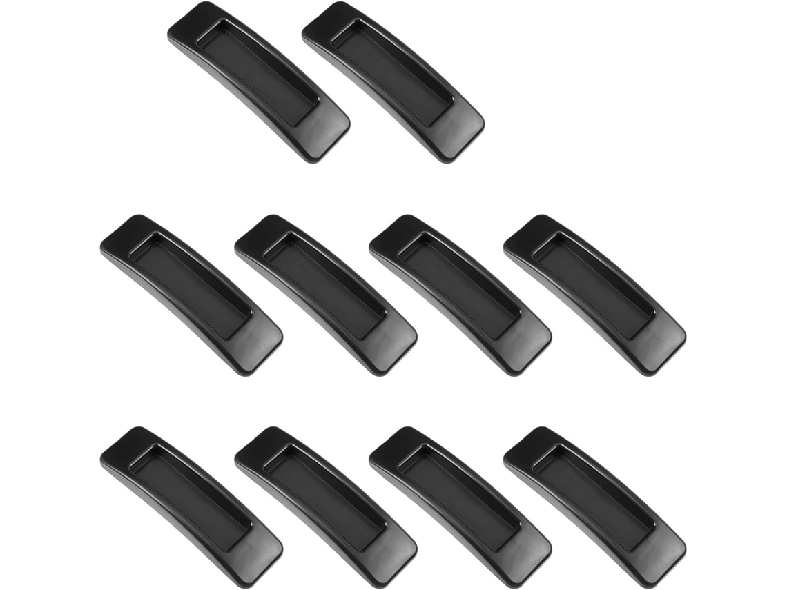Mobestech Conjunto De 10 Pares Puxadores Autoadesivos Pretos Plástico Para Portas Entrada, Com Instalação Firme Para
