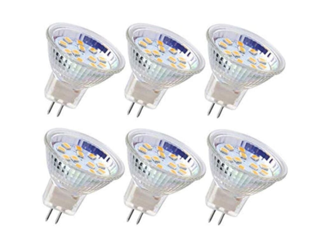 Refletor Led, 6 Unidades, Base Gu4/mr11, 3w, 12v, Intensidade Regulável, Para Destaque Em Teto, Jardim, Fachada Ou Áreas Exteriores
