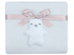 Manta de Malha em Algodão KIKKABOO Bear With Me Azul