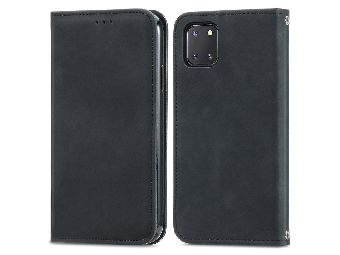 Capa De Couro Com Flip Horizontal Magnético, Estilo Retrô, Com Compartimentos Para Cartões, Carteira E Porta-retratos Para Samsung Galaxy Note10 Lite
